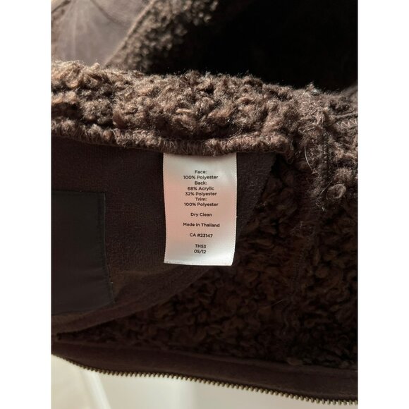 Talbots‎ Brown Suede Sherpa Interior Vest Size Small - Picture 5 of 6
